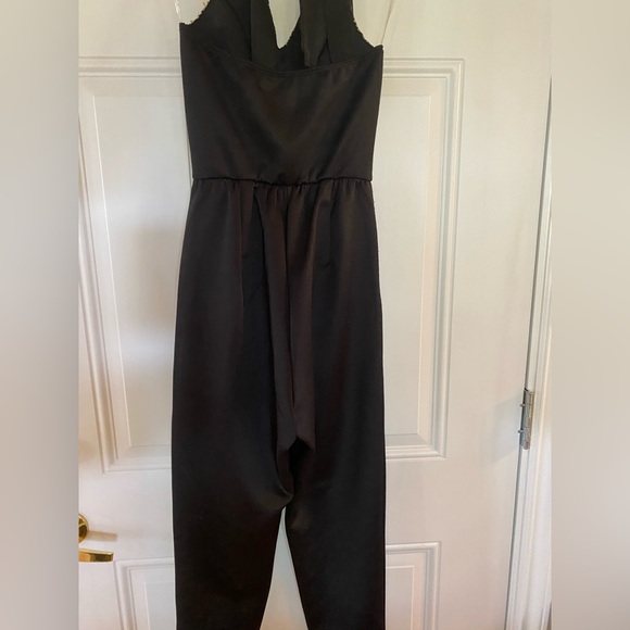 VINTAGE Halter Jumpsuit with Gold Sequinned Top | Small - Picture 4 of 7